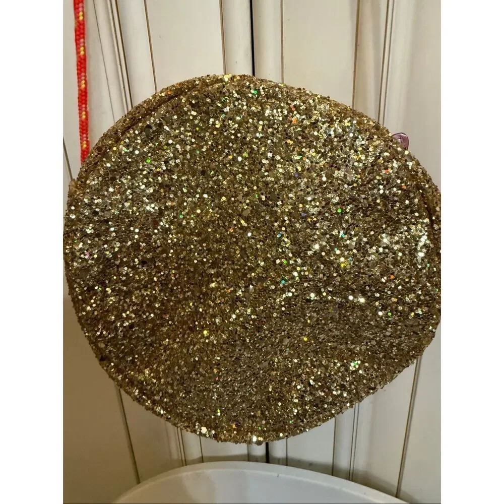 Crew Cuts Girls Smiley Star Face Glitter Crossbody Bag Purse Multicolor